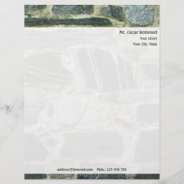 Personalisierte Steinmauer mit Rücksendeadresse Briefbogen