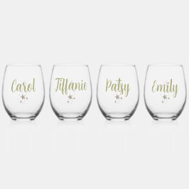 Personalisierte, stemless Glass Tumblers Weinglas Ohne Stiel