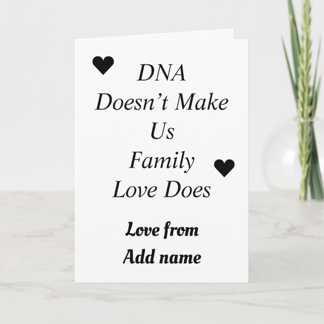 Personalisierte Step-Eltern- oder Kinderkarte Karte (Vorderseite)