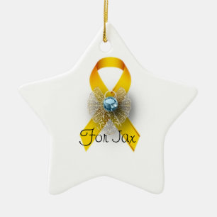 Personalisierte Sternformkindheits-Krebsverzierung Keramik Ornament