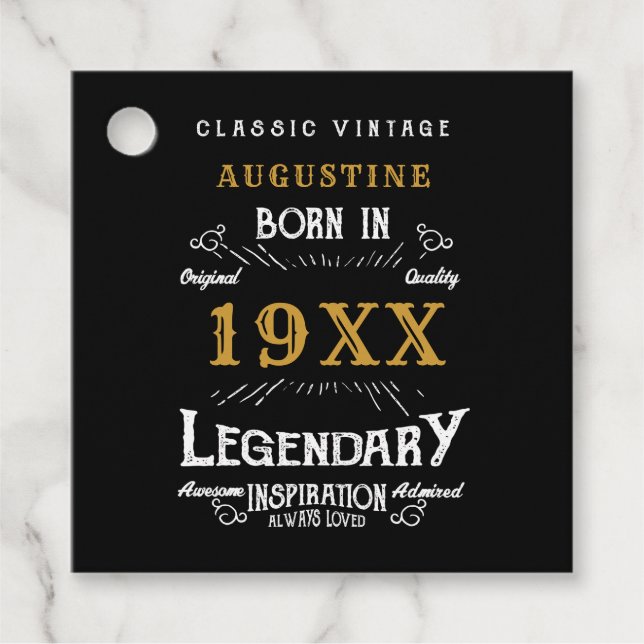 Personalisierte Sticker zum 40. Geburtstag Geschenkanhänger (Vorderseite)