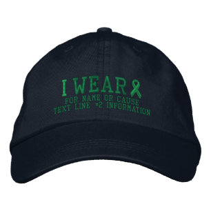 Personalisierte Stickerei für Grüne Schleife Bestickte Baseballkappe