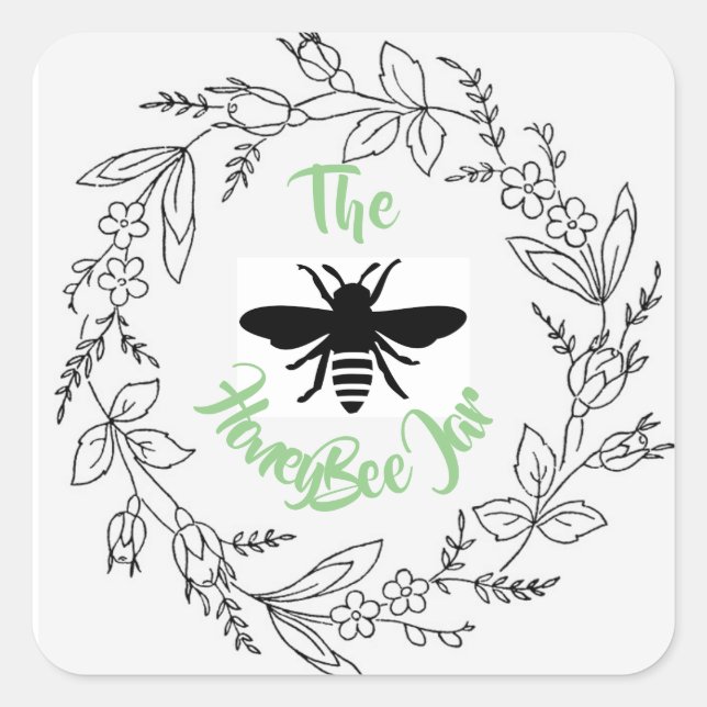 Personalisierte Stickers & Labels - HoneyBee Jar (Vorderseite)