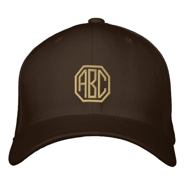 Personalisierte Sticky Monogram-Initialen Bestickte Kappe (Vorderseite)