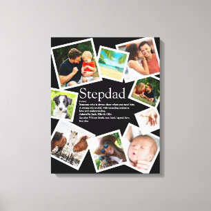 Personalisierte Stiefvater-Name-Definition 9 Foto Leinwanddruck