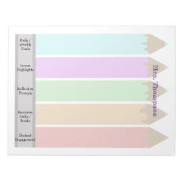 Personalisierte Stifte LehrerIn Notizblock