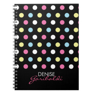 Personalisierte stilvolle moderne Neonpolka-Punkte Notizblock