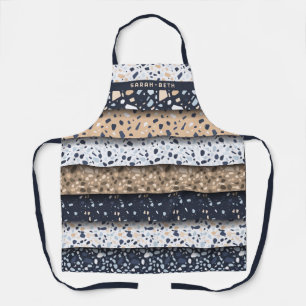 Personalisierte stilvolle Terrazzo-Steinmuster-Sch Schürze