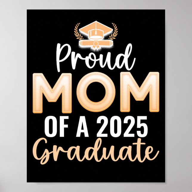 Personalisierte, stolze Mama eines Absolventen 202 Poster (Vorne)
