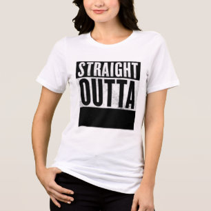 Personalisierte STRAIGHT OUTTA T-Shirts, Maßanfert Tri-Blend Shirt