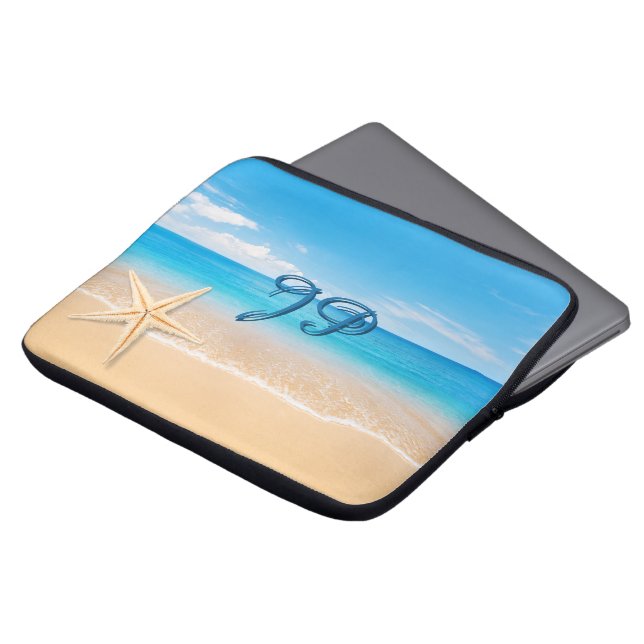 Personalisierte Strand-Laptop-Hülle Laptopschutzhülle (Vorne Oben)