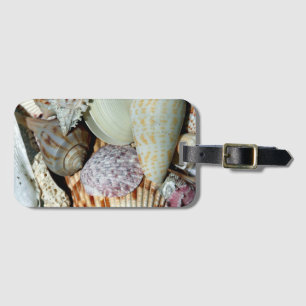 Personalisierte Strand-Muschelfoto Gepäckanhänger