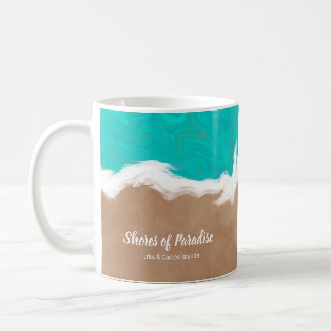 Personalisierte Strände der Paradiesstrandstadt Kaffeetasse (Links)