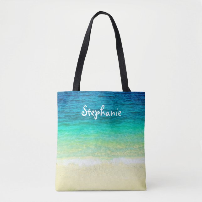 personalisierte Strandgestaltung für tropische Tas (Vorderseite)