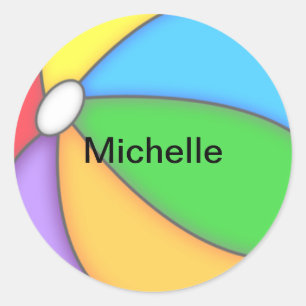 Personalisierte Strandkleber Runder Aufkleber