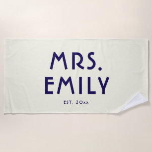 Personalisierte Strandtücher für Paare, Mr und Mrs