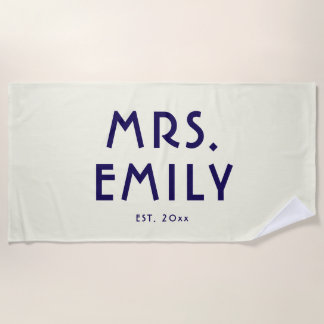 Personalisierte Strandtücher für Paare, Mr und Mrs