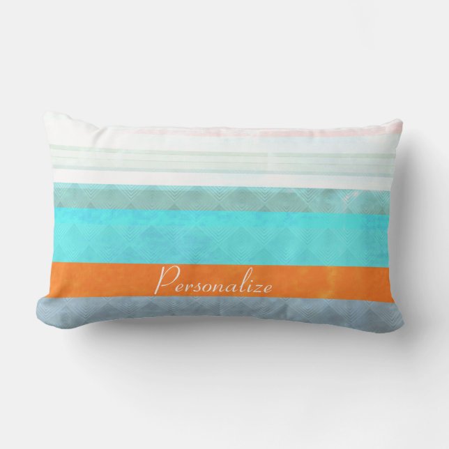 Personalisierte Streifen Lendenkissen (Vorderseite)