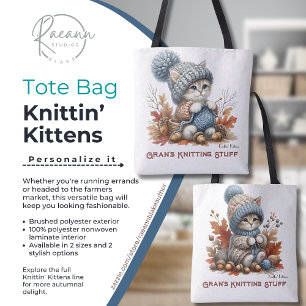 Personalisierte Strick-Kätzchen-Tasche