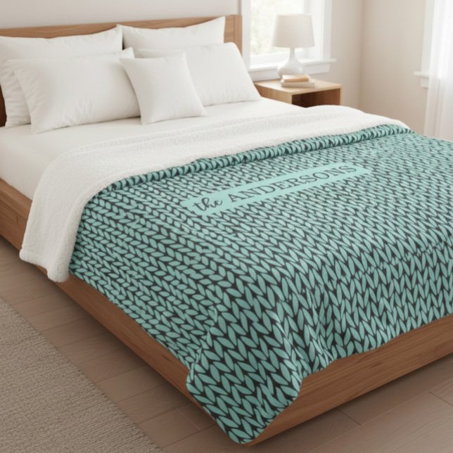 Personalisierte Strickmuster Kuschel-Fleece-Decke Sherpadecke (Von Creator hochgeladen)