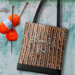 Personalisierte Strickwollentasche