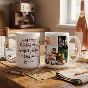 Personalisierte Super-Mama-Foto-Collage Kaffeetasse