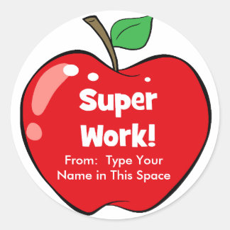 Personalisierte Super Work Stickers