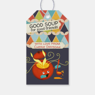 Personalisierte Suppe in einem Glas-Rezeptur Richt Geschenkanhänger