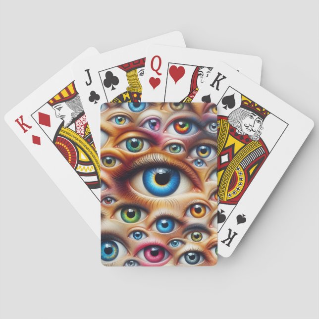 Personalisierte Surreal Eyes Spielkarten (Rückseite)