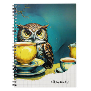 PERSONALISIERTE Surrealistische Kunst - Eule wurde Notizblock