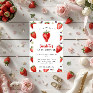 Personalisierte süße Beeren-Baby-Shower-Einladung Einladung