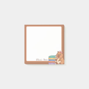 Personalisierte süße Capybara-Leseklebezettel Post-it Klebezettel