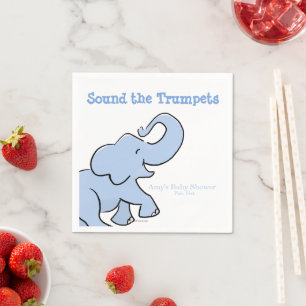 Personalisierte süße Elefant-Baby-Party-Papier Serviette