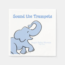 Personalisierte süße Elefant-Baby-Party-Papier