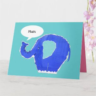 Personalisierte süße Elefant Muttertags-Karte Karte