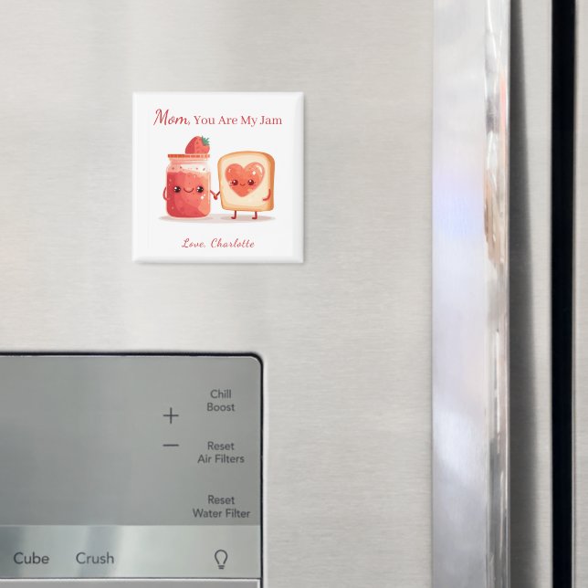 Personalisierte süße Erdbeer-Marmelade zum Muttert Magnet (In Situ (Kühlschrank))