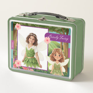 Personalisierte süße Feen-Lunchbox Metall Brotdose