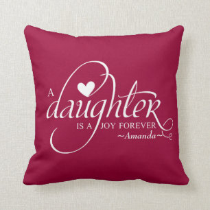 Personalisierte süße Geschenke für Tochter Kissen