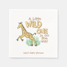 Personalisierte süße Giraffe Wild One Baby Shower