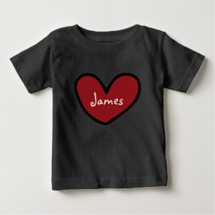 Personalisierte süße Herz-Muster-Babygeschenke  Baby T-shirt