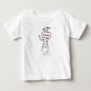 Personalisierte süße Hundeakrobaten  Baby T-shirt
