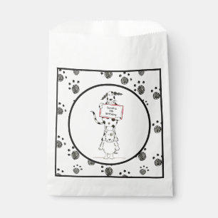 Personalisierte süße Hundeakrobaten-Geburtstagsfei Geschenktütchen