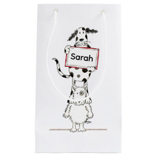 Personalisierte süße Hundeakrobaten Kleine Geschenktüte