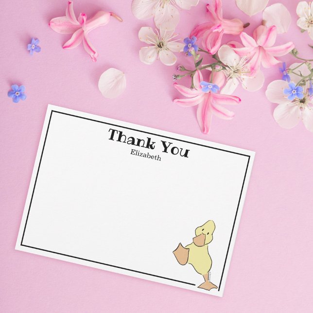 Personalisierte süße kleine Entenküken Danke (Von Creator hochgeladen)