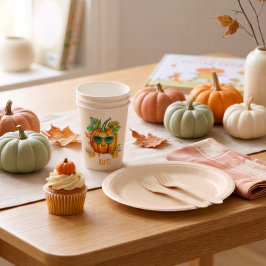 Personalisierte süße Kürbis-Halloween-Papierbecher Pappbecher