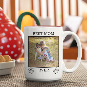 Personalisierte süße Mutter oder Vater Haustierelt Zweifarbige Tasse