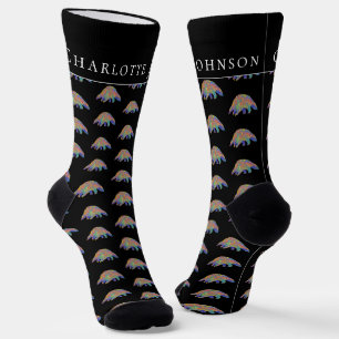 Personalisierte Süße Pangolin Bunte Tier Kunst Socken