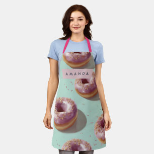 Personalisierte Süße Pastell-Donuts & Streusel Schürze