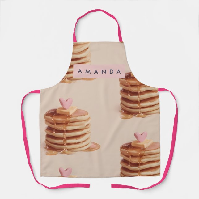 Personalisierte süße Pfannkuchen-Muster-Schürze Schürze (Vorderseite)
