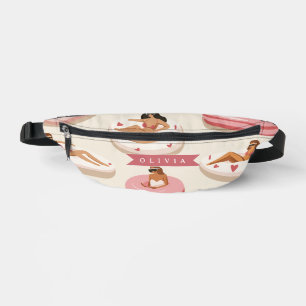 Personalisierte Süße Rosa Pool Schwimmkörper Somme Bauchtasche
